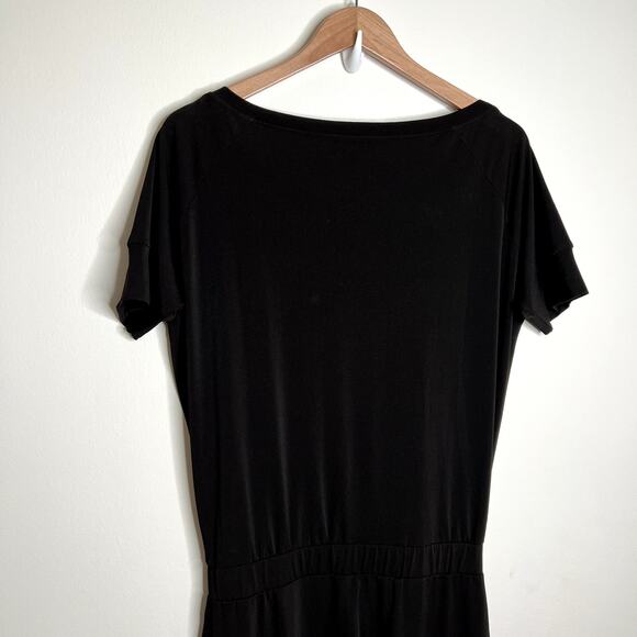 Michael Star Black Short Sleeve Knit Jumpsuit - Picture 7 of 9